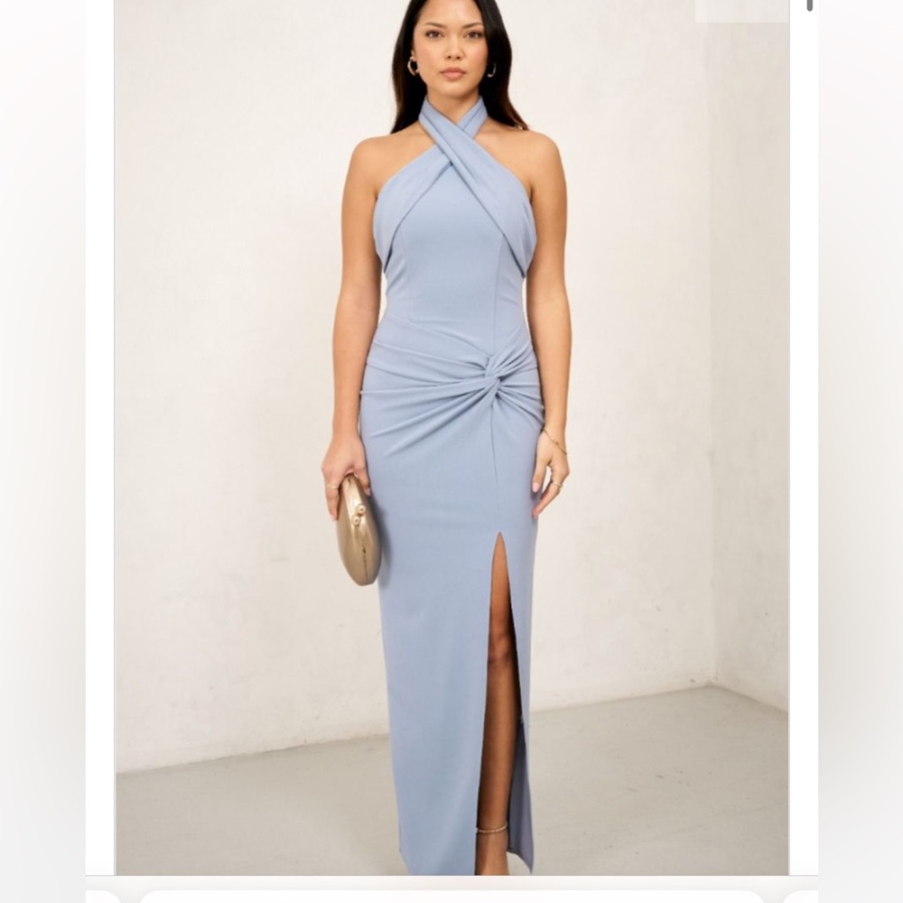 TFNC Simmie Dusty Blue Maxi Dress size 14